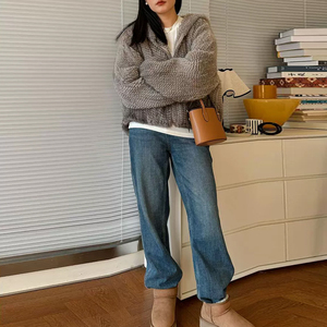 <span class=keywords><strong>Cappotto</strong></span> <span class=keywords><strong>di</strong></span> pelliccia in maglia <span class=keywords><strong>di</strong></span> <span class=keywords><strong>visone</strong></span> classico da donna <span class=keywords><strong>con</strong></span> <span class=keywords><strong>cappuccio</strong></span> alla moda Design classico Casual giacca invernale a breve lunghezza - Product Image 4