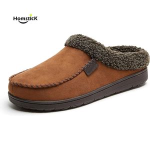 Rahat yumuşak peluş terlik kaymaz kış çift terlik adam örme kapalı peluş terlik erkekler ev ayakkabı - Product Image 6