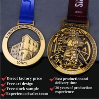 Medallas Deportivas Personalizadas de Fábrica, Medallas de Maratón de Metal Personalizadas de Oro de 5k y 10k para Correr, Nadar y Jugar Fútbol, Fabricante de Medallas