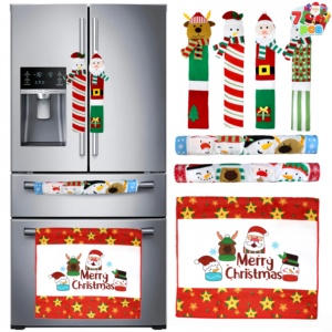 Nouvelles décorations de Noël créatives et mignonnes, housses de protection pour poignées de réfrigérateur, micro-ondes et fours - Product Image 6