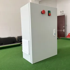 Caixa de controle elétrica de aço inoxidável para gabinete de painel de arquivo elétrico personalizado com ventilador