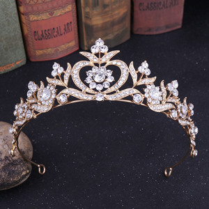 ขายร้อนLuxuryดอกไม้เจ้าหญิงมงกุฎเจ้าสาวประกวดมงกุฎTiaras Rhinestonesมงกุฎสำหรับงานแต่งงานเครื่องประดับZGH1202 - Product Image 4