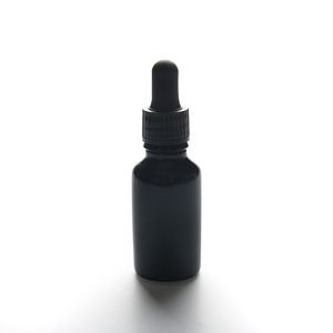 0,<span class=keywords><strong>5</strong></span> oz botella negra botella redonda Boston botellas de gotero de vidrio esmerilado negro mate cuentagotas - Product Image 2