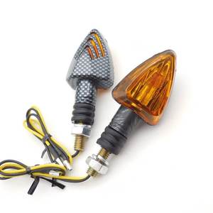 Accesorios para Motos, Intermitente Triangular para Motocicleta, Intermitente con Patrón de Fibra de Carbono Hidrográfico, Intermitente de Flecha - Product Image 4
