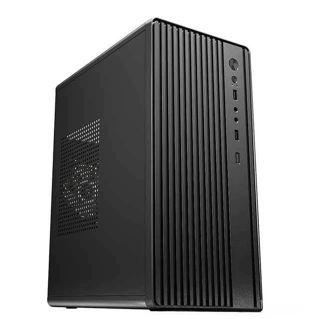 MQ Mini MATX ITX ATX PC Case with Power Supply Compact Desktop Computer Chassis DIY Office Gaming Case