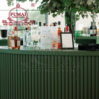 Nouveau Design Comptoir de Bar Circulaire sur Mesure pour Boissons et Cafés en Bois