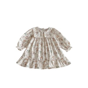 Nuovi Vestiti Primaverili 2026 per Bambine in Cotone Floreale, Stile Coreano, Abito Principessa con Colletto, Gonna Versatile per Bambine - Product Image 5