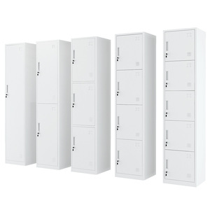 Steel Locker Metal Cabinet <b>Single</b> Door Office Storage <b>Wardrobe</b> Standing Type Carbon Steel Rectangle Neatening Organizer - Product Image 5