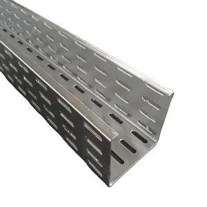 Steel GI Galvanized Slotted Cable Tray Perforated Type With Holes Factory