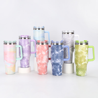 Nuevo Vaso Térmico de 40 oz con Diseño Clásico, Serie Pintada y Teñida, con Pajita, Acero Inoxidable 304, para Agua, Regalos Empresariales, Aislamiento al Vacío