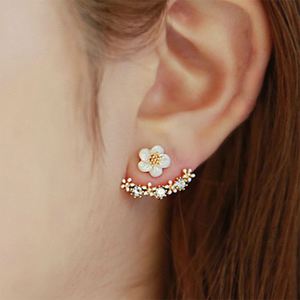 Pendientes de Cristal Coreanos de Moda Sencilla y Económicos al por Mayor 2019, Pendientes de Flor para Mujer - Product Image 1