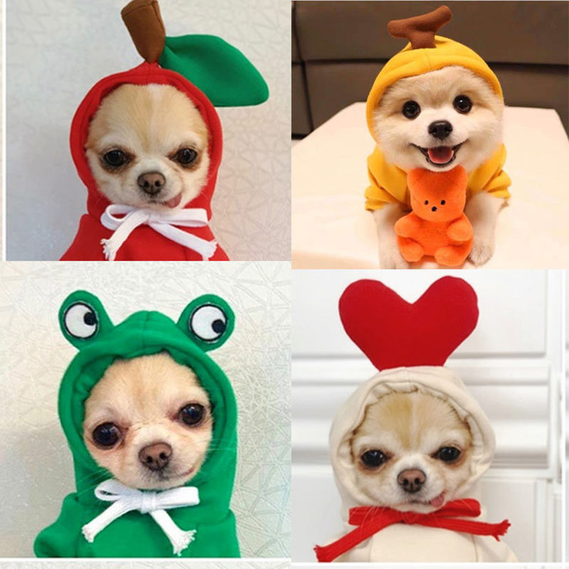 Warm Dog Winter Clothes Cute Fruit Dog Coat Hoodies