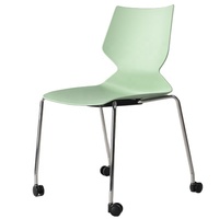 Chaise de bureau ergonomique empilable de style nordique moderne en acier inoxydable à dossier solide pour conférence, visiteur, tâches et salle à manger d'hôtel