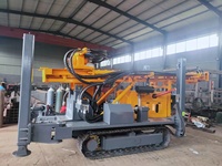 Foreuse hydraulique sur chenilles pour puits d'eau, profondeur 260 m, moteur diesel, 380 V