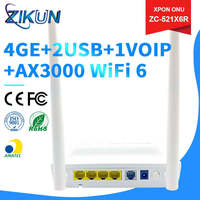Routeur à fibre optique ZC-521X6R XPON FTTH ONT double bande WiFi 6 AX3000 GPRS