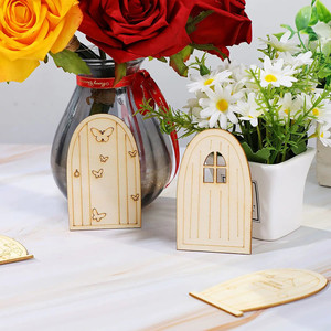 Wooden Laser Cut Elf Door Props DIY Fairy Garden <b>Decor</b> Multi Piece Package <b>Rustic</b> Style <b>Home</b> Outdoor Decoration - Product Image 4
