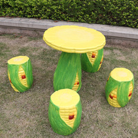 Grande chaise de table de fruits et légumes en fibre de verre ornements jardin extérieur paysage champignon siège décoration de jardin