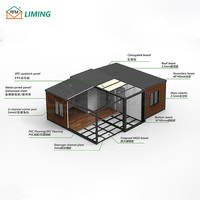 Maison conteneur pliable à double aile de 20 pieds personnalisée, préfabriquée, modulaire, avec isolation thermique pour complexe touristique