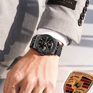 Poedagar 845 Orologio da Polso di Lusso per Uomo con Elegante Quadrante a Numeri Arabi, in Acciaio Inossidabile, Impermeabile, al Quarzo - Product Image 3