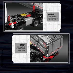 Yuxing 19013 Camión Volquete Neumático Eléctrico RC, Juguete de Construcción de Bloques, Modelo de 800+ Piezas, Listo para Usar - Product Image 5