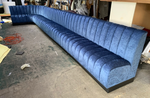 Set sofa Stan Restoran Makanan Cepat Pizza mewah ringan ukuran sofa desain sederhana merah bentuk l set sofa beludru sudut bagian - Product Image 5