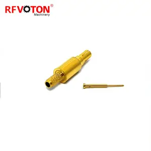 Gold plated CRC9 straight crimp with pin tube rf adaptor rg316 cable connector
