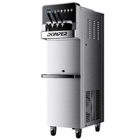 Machine à glaces molles à trois saveurs, mini machine à glaces molles avec saveurs de glaces molles