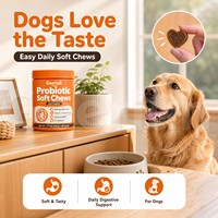 OEM ODM Soutien Digestif pour Animaux de Compagnie Santé Intestinale Prébiotique à Croquer Foie de Poulet 180 Comprimés Friandises Probiotiques Tendres pour Chiens de Toutes Races