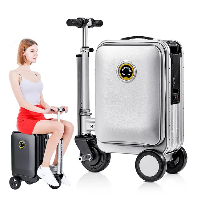 Airwheel yüksek kalite seyahat havaalanı bavul SE3S tekerlekli çanta spinner tekerlekler ile sert kabuklu valiz devam