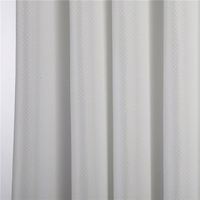 Rideau de douche de bain en tissu polyester jacquard blanc en STOCK conception de points imperméables