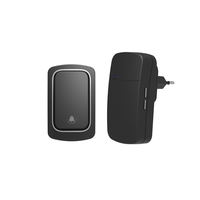 Sonnette de porte sans fil, sans batterie, avec prise US EU UK, auto-alimentée, sonnette électrique, étanche, sonnette de porte sans fil