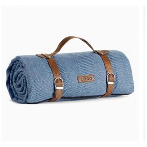 Custom Logo Wholesale Large Travel Foldable Portable Beach Durable <b>Outdoor</b> Picnic <b>Mat</b> With Leather Strap for Camping - Product Image 1