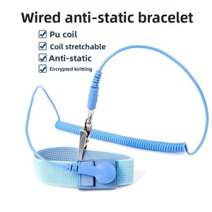 Pulseiras Antiestáticas de PU: Acessórios de Segurança ESD com Design Sem Fio e Com Fio - Product Image 3