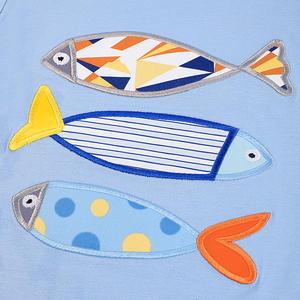 Set di Abbigliamento per Bambini con Applicazioni Cartoon, Manica Corta, 100% Cotone, per Ragazzi 8-9 Anni, Vendita all'Ingrosso Puresun - Product Image 3