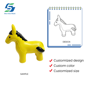 Toptan özel eşek stres topu PU köpük çiftlik hayvan oyuncak baskılı Logo ülke tema promosyon hediye anksiyete kabartma - Product Image 2