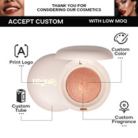 Palette de highlighter pressé personnalisée, pigmentée, scintillante, rose, végane, marque privée, logo personnalisé