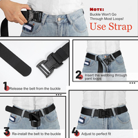 Ceinture tactique robuste pour homme en nylon, idéale pour le sport, la randonnée et le travail, avec boucle à dégagement rapide et résistante
