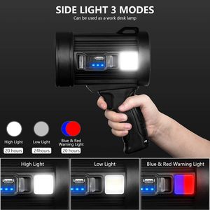 Siêu sáng 9000 Lumens có thể sạc lại <span class=keywords><strong>LED</strong></span> Spotlight COB ánh sáng IP65 đánh giá cho săn bắn chèo thuyền cắm trại với cầm tay Tấm Pin Mặt Trời - Product Image 4
