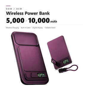พาวเวอร์แบงค์แม่เหล็กไร้สายพร้อมจอแสดงผลดิจิตอล ความจุ 5000mAh 10000mAh พร้อมสายชาร์จ สำหรับใช้งานกลางแจ้ง ขายส่ง อุปกรณ์อิเล็กทรอนิกส์สำหรับผู้บริโภคแบบกำหนดเองได้ - Product Image 1