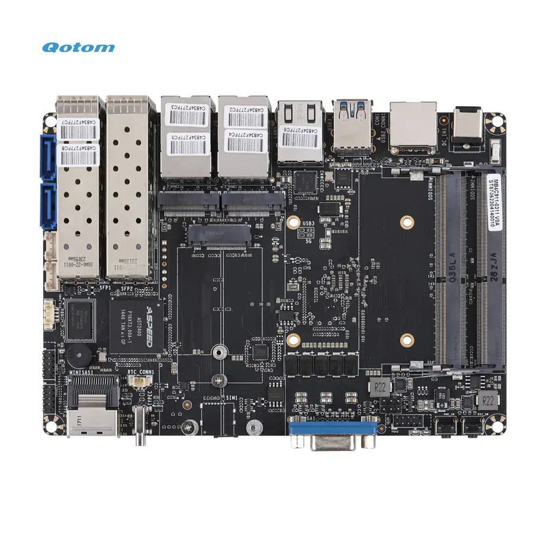 MB4C911 Intel Atom C3758 Denverton Processador 5 Intel I226-V 2.5 Gigabit LAN Mini PC Motherboard Com 4 10G SFP +