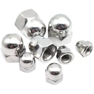 DIN 1587 DIN917 chrome plated stainless steel 201 304 imperial Protection Caps Covers hexagon dome cap nuts