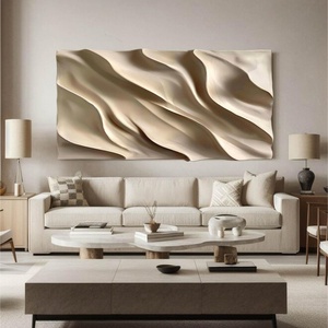 Escultura para colgar en la pared grande vertical blanca y negra tallada en madera texturizada 3D abstracta minimalista moderna Art <span class=keywords><strong>Deco</strong></span> para hoteles - Product Image 5