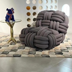 Sillón Convertible Italiano Más Vendido para Sala de Estar, Balcón y Hotel, Sofá Creativo de Tejido, Silla de Descanso - Product Image 4