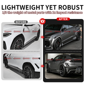 ชุดแต่งสเกิร์ตข้างคาร์บอนไฟเบอร์แบบแห้ง WD Style สำหรับ Lamborghini Urus SE ของแท้จากโรงงาน ชุดต่อขยายข้างคาร์บอนไฟเบอร์ คู่หนึ่ง อัพเกรด - Product Image 3