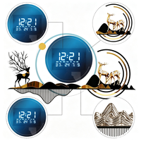 Horloge murale électrique moderne en acrylique affichant l'heure, le jour de la semaine, la température et la date, retour à l'école