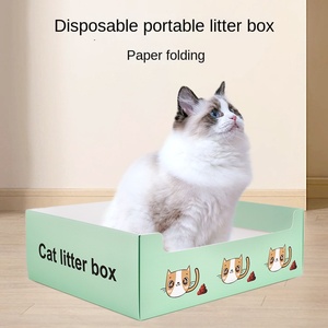 Bac à litière pliable écologique pour <span class=keywords><strong>chat</strong></span>, grande capacité, toilettes jetables en <span class=keywords><strong>papier</strong></span>, facile d'entretien, nouveau design transfrontalier - Product Image 2