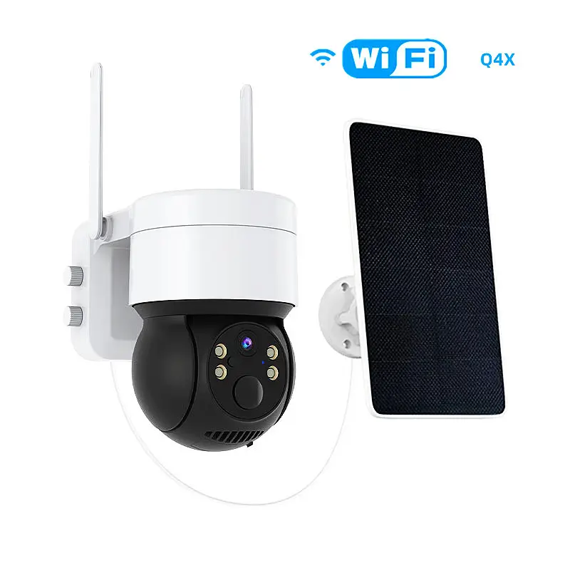 VESAFE Q4X WIFI PTZ IP telecamera solare esterna a infrarossi Wireless rete di sicurezza impermeabile telecamere a sfera per visione notturna a colori