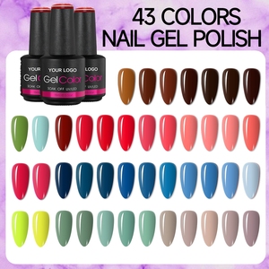 ยาทาเล็บเจลยูวีแอลอีดีแบบลอกออกได้ง่าย ขนาด 15 มล. 43 สี รับผลิตแบรนด์ส่วนตัว พร้อมโลโก้ตามสั่ง คุณภาพระดับ OEM สำหรับร้านทำเล็บ - Product Image 1