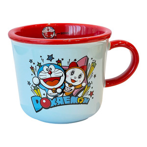 Doraemon <b>Ceramic</b> <b>Mug</b> With Handle Orange Yellow Blue Red Cartoon Design For Kids Back To School Spring 2025 Single Cup - Product Image 2