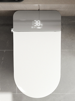Siège de toilette intelligent populaire et économique, allongé, à poser au sol, avec chauffage, chasse automatique, double chasse, pour femmes, siphon en S, garantie 2 ans